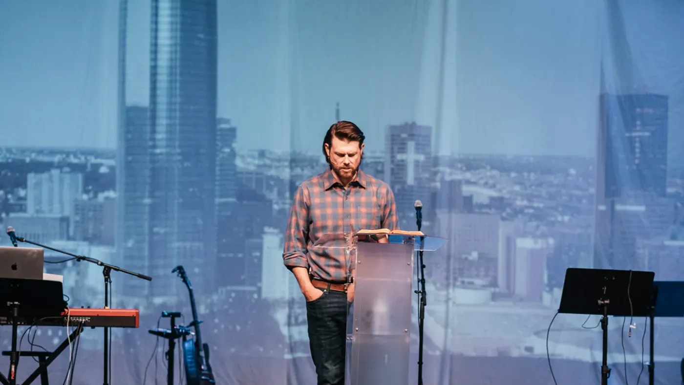 Michael Rowntree preaching