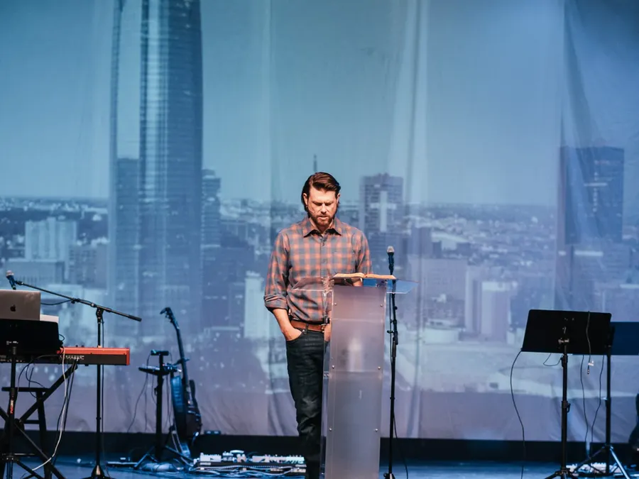 Michael Rowntree preaching